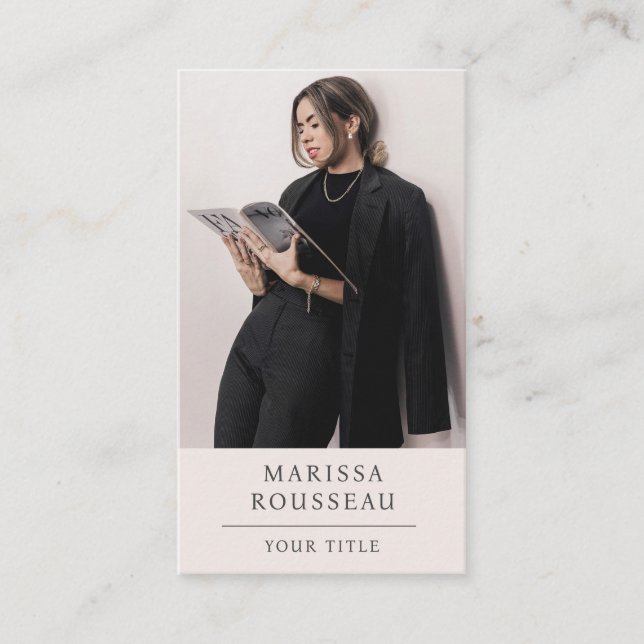 Einfaches modernes Berufliches Foto Visitenkarte (Vorderseite)