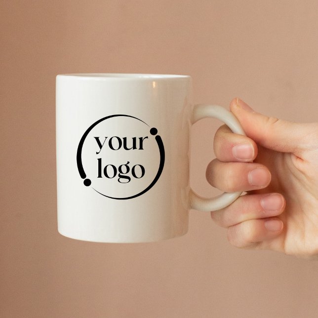 Einfaches, modernes Berufliches Logo Kaffeetasse (Personalize with your business logo.)