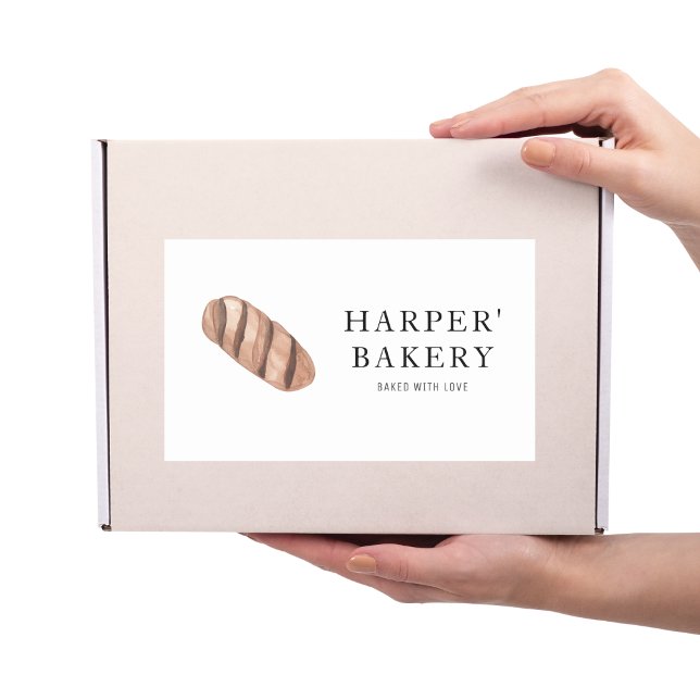 Einfaches, modernes, Berufliches Öko für Bäckereie Rechteckiger Aufkleber (Von Creator hochgeladen)