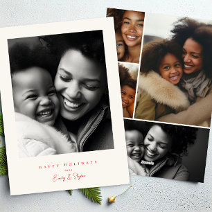 einfaches, modernes Bild rot-creme Weihnachten glü