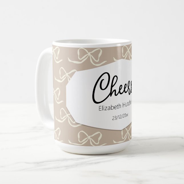 Einfaches modernes Bogenmuster Kaffeetasse (Vorderseite Links)