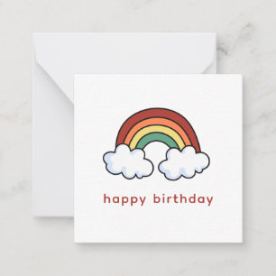 Einfaches modernes bunter Regenbogen Alles Gute zu Mitteilungskarte