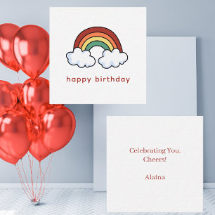 Einfaches modernes bunter Regenbogen Alles Gute zu Mitteilungskarte