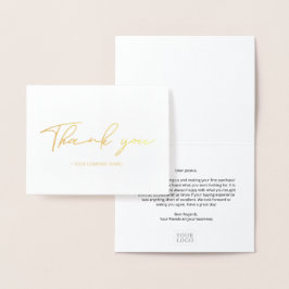 Einfaches, modernes Business dank Gold Foil Card Folienkarte