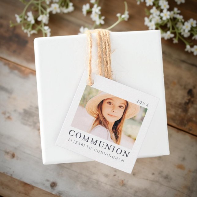 Einfaches, modernes Chic Custom First CommunityFot Geschenkanhänger (Von Creator hochgeladen)