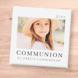 Einfaches, modernes Chic Custom First CommunityFot Magnet<br><div class="desc">Design besteht aus modernem,  schicken Typografie mit Sans Serif und Serif Schriftart. Fügen Sie ein individuelles Foto Ihres Sohnes/Ihrer Tochter und des Jahres hinzu.</div>