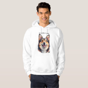 Einfaches modernes Design mit Namen und Foto für H Hoodie
