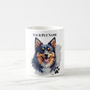 Einfaches modernes Design mit Namen und Foto für H Kaffeetasse