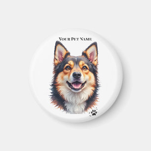 Einfaches modernes Design mit Namen und Foto für H Magnet