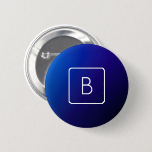 Einfaches modernes dunkelblaues Ombre-Gefälle & Mo Button