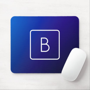Einfaches modernes dunkelblaues Ombre-Gefälle & Mo Mousepad