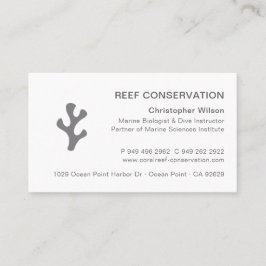 Einfaches modernes elegantes Berufliches Korallenr Visitenkarte