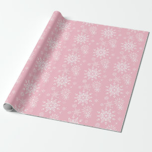Einfaches modernes elegantes Winter-Schneeflocken- Geschenkpapier