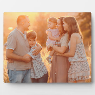 Einfaches modernes Familienfoto Fotoplatte