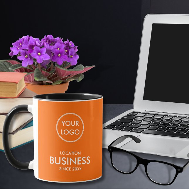 Einfaches, modernes Firmenlogo | Orange Tasse (Von Creator hochgeladen)