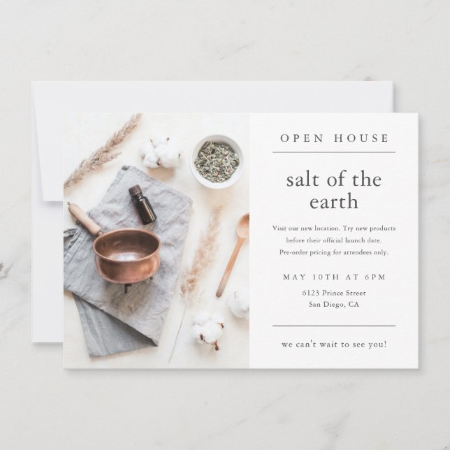 Einfaches, modernes Foto Business Open House (Vorderseite)