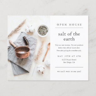 Einfaches, modernes Foto Business Open House Flyer