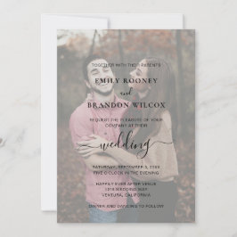 Einfaches modernes Foto Elegante Hochzeit Einladung