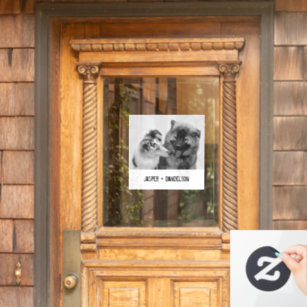 Einfaches, modernes Foto für Haustiere oder Person Fensteraufkleber