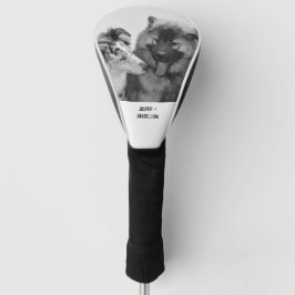 Einfaches, modernes Foto für Haustiere oder Person Golf Headcover