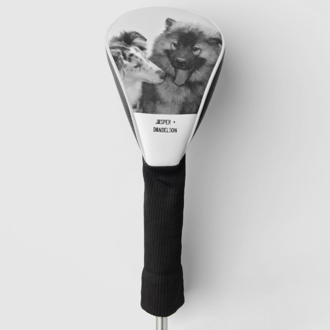 Einfaches, modernes Foto für Haustiere oder Person Golf Headcover (Vorderseite)