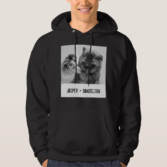 Einfaches, modernes Foto für Haustiere oder Person Hoodie (Vorderseite)