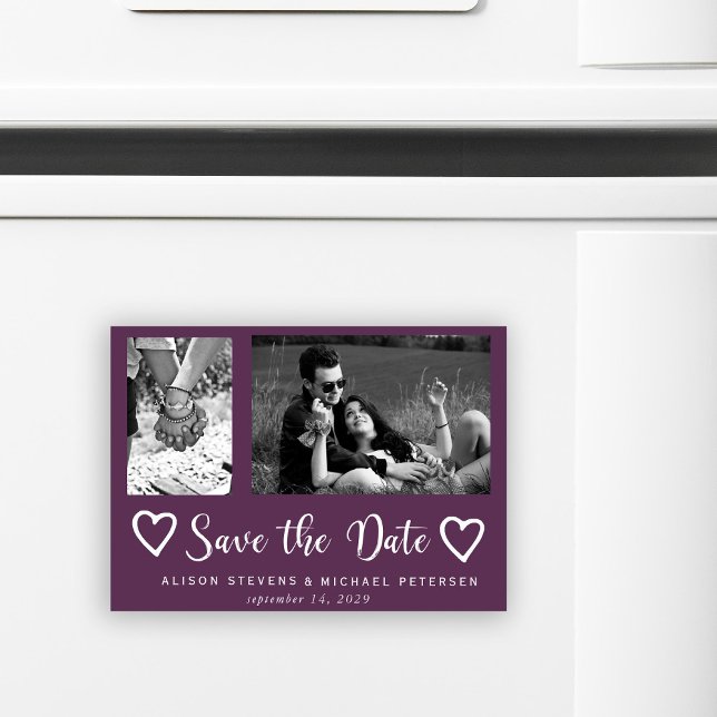 Einfaches, modernes Foto für Hochzeitsfotos gerett Magneteinladung (Von Creator hochgeladen)