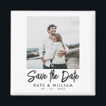 Einfaches modernes Foto Hochzeit rettet das Datum Magnet<br><div class="desc">Ein einfaches modernes Foto speichert den Datums-Magneten. Personalisieren Sie dieses minimalistische Design,  um Ihre persönlichen Daten und Nachricht zu haben.</div>