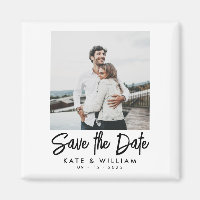 Einfaches modernes Foto Hochzeit rettet das Datum