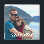 Einfaches modernes Foto Hochzeit rettet das Datum Magnet<br><div class="desc">Moderne Foto Hochzeit speichern die Dattelmagnete. Passen Sie Ihr Foto und Ihr Hochzeitstag an.</div>