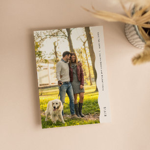 Einfaches modernes Foto mit welliger Kante Save The Date