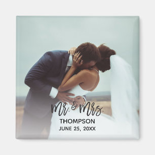 Einfaches, modernes Foto nach Maß hochgezinkt Magnet