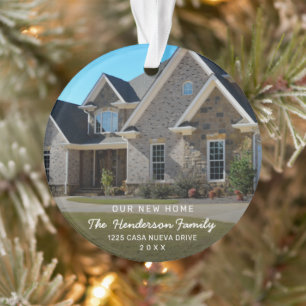 Einfaches Modernes Foto Neue Zuhause Weihnachten Ornament