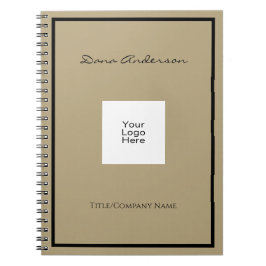 Einfaches, modernes Foto-Notebook mit Schwarz-Tan- Notizblock