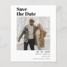 Einfaches modernes Foto speichert die Datumskarten