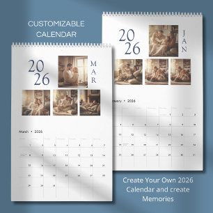 Einfaches modernes Fotodesign Kalender