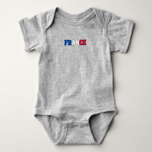 Einfaches, modernes französisches Flag-Apparel Baby Strampler