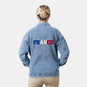 Einfaches, modernes französisches Flag-Apparel Jeansjacke