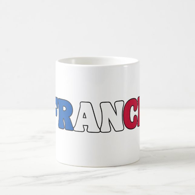 Einfaches, modernes französisches Flag-Apparel Kaffeetasse (Mittel)