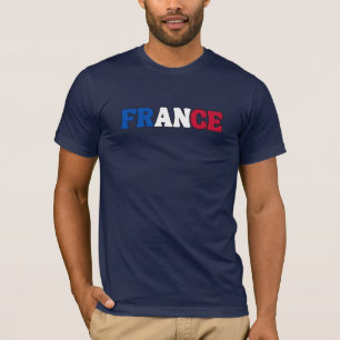 Einfaches, modernes französisches Flag-Apparel T-Shirt