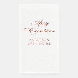 Einfaches modernes frohes Weihnachten Serviette