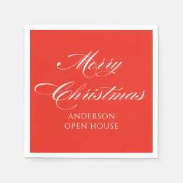Einfaches modernes frohes Weihnachten Serviette