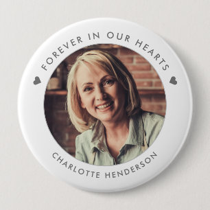 Einfaches Modernes Für Immer In Unseren Herzen Fot Button