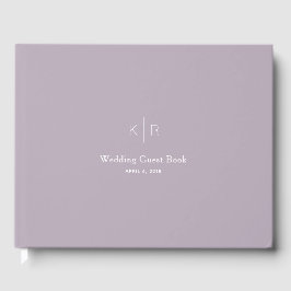 Einfaches modernes Gästebuch von Dusty Lilac Weddi