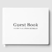 Einfaches modernes Gästebuch | weiß