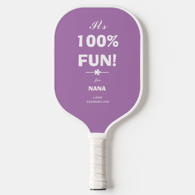 Einfaches modernes GIFT FÜR NANA Chic Script Fun L Pickleball Schläger (Vorderseite)