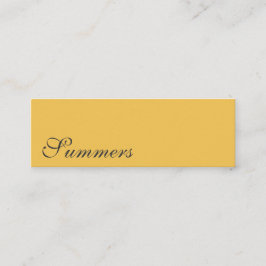 Einfaches modernes Goldschwarzes Mini Visitenkarte