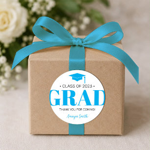 Einfaches Modernes GRAD-Abschlussgeschenk-Aufklebe Runder Aufkleber