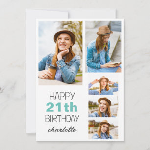 Einfaches modernes Happy Birthday stilvoll jedes A Karte