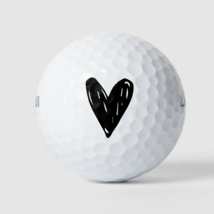 Einfaches modernes Herz für Golfer Golf Balls Golfball